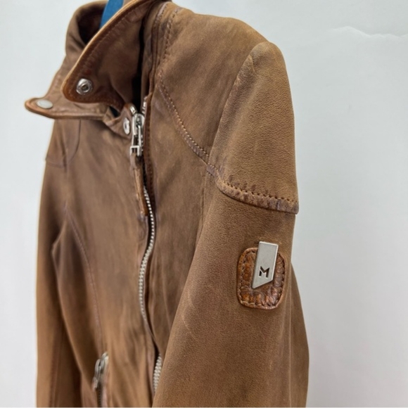 Mauritius, Women's Karyn Leather Jacket - Caramel. Size: 8 (US). NWT - Picture 8 of 10